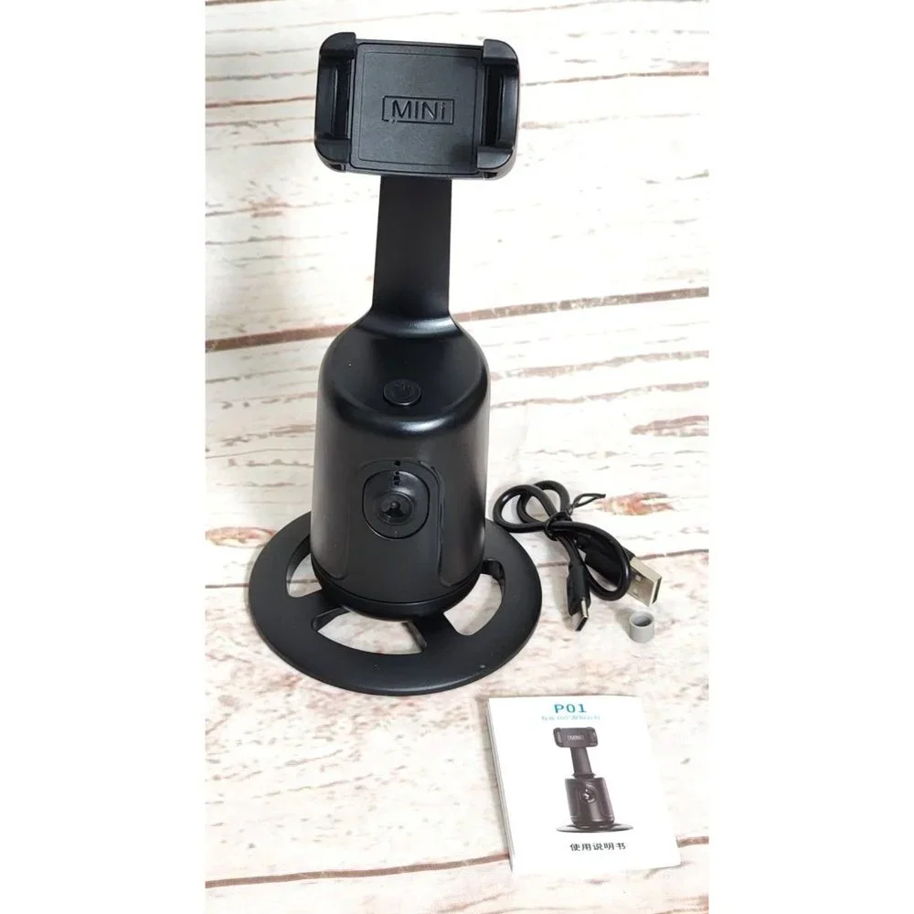 Universal Magic Snapshot: 360° Auto Face Tracking Selfie Tripod - ABS Black, No
